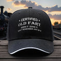 1pc Adjustable Baseball Cap Dad Hat with " Old Fart" Print - Lightweight, Comfortable Polyester cap for Men and Women, Perfect f