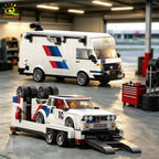 1536Pcs Building Block Race Car Trailer & Van Model Kit DIY Vehicle Transporter Se Assembly Construction Toy Educational Puzzle