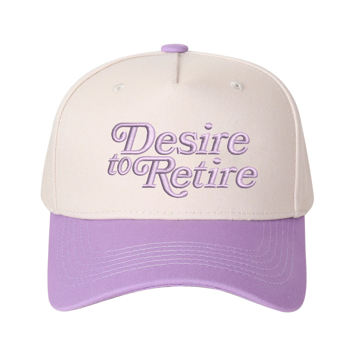 Desire to Retire Embroidered Trucker Hat - Adjustable Snapback Cap with Embroidered Letter Patch, Breathable Unisex Cap Suitable