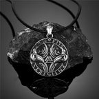 PENDRA Crow Rune Vegvisir Necklace