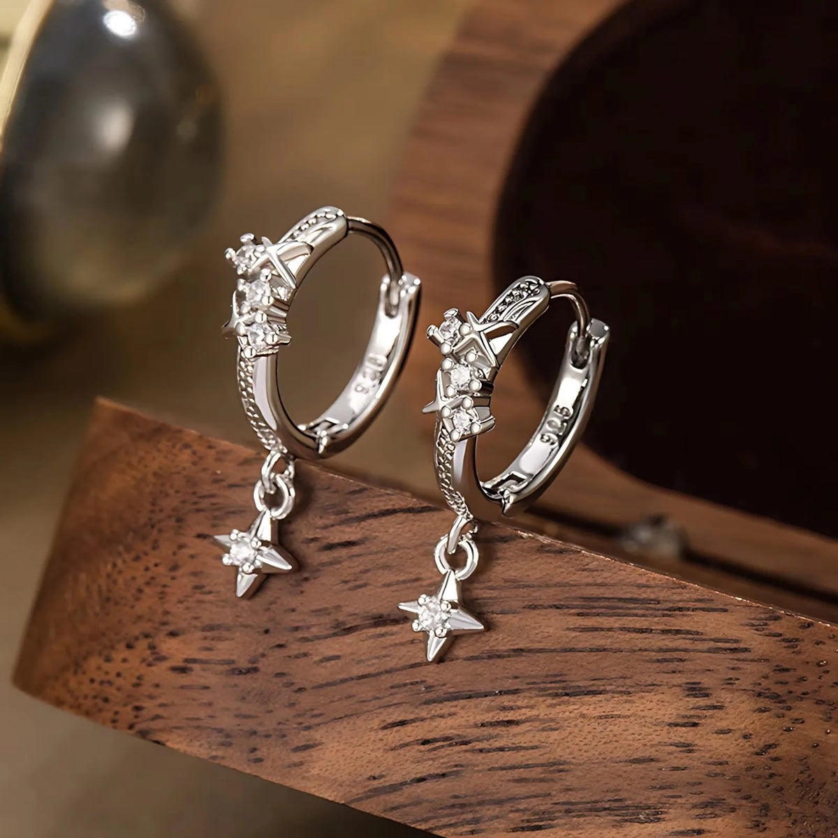 VENTFILLE 925 Sterling Silver Geometry Studs Earring for Women Splicing Korean Hip Hop Versatile Jewelry Gift Dropshipping