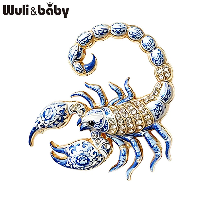 PENDRA Scorpio Scorpion Rhinestone Brooch
