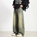PENDRA Embroidery Washed Straight Pants