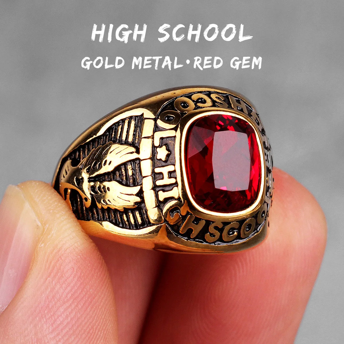 PENDRA Rhinestone Steel Ring