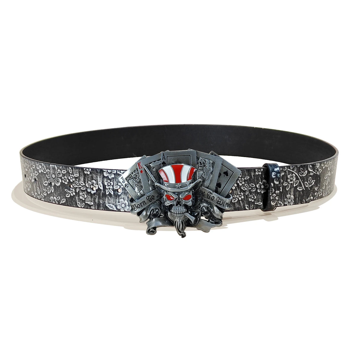 Men's Vintage Embossed Pu Leather Belt For women Skull Ghost Buckle Y2K Gothic Punk Rock Hip Hop Accessory spring summer