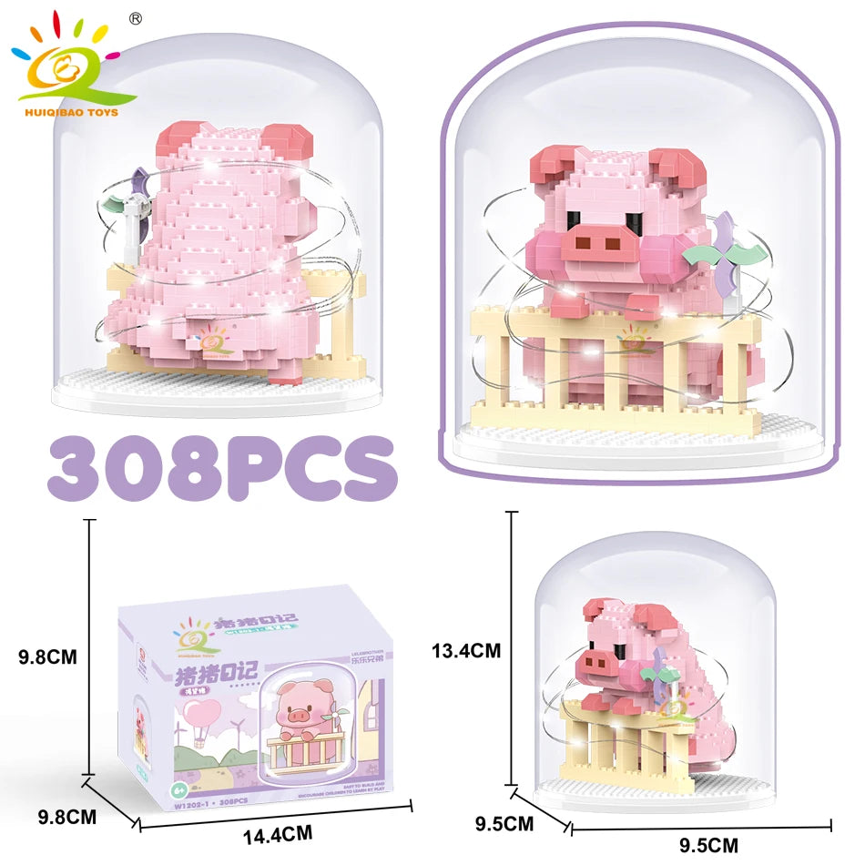 PENDRA Cute Pig Micro Building Set
