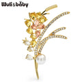PENDRA Florielle25 Rhinestone Brooch