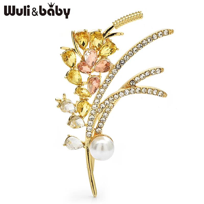 PENDRA Florielle25 Rhinestone Brooch