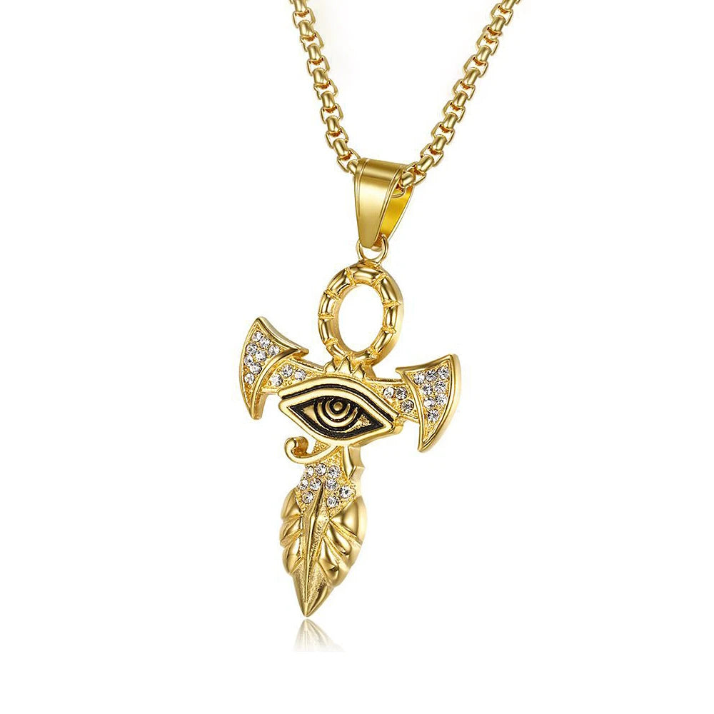 PENDRA Horusgold Gold-Color Eye of Horus Pendant Necklace