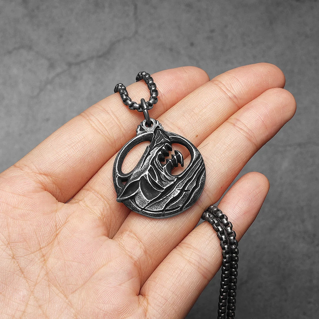 PENDRA Wolf Steel Necklace