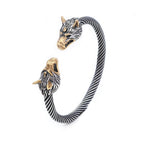 PENDRA Wolfduo Vintage Viking Double Wolf Bracelet