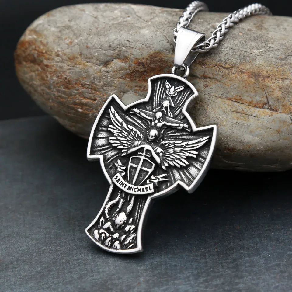 PENDRA Michaelguardian 316L Stainless Steel Archangel Pendant