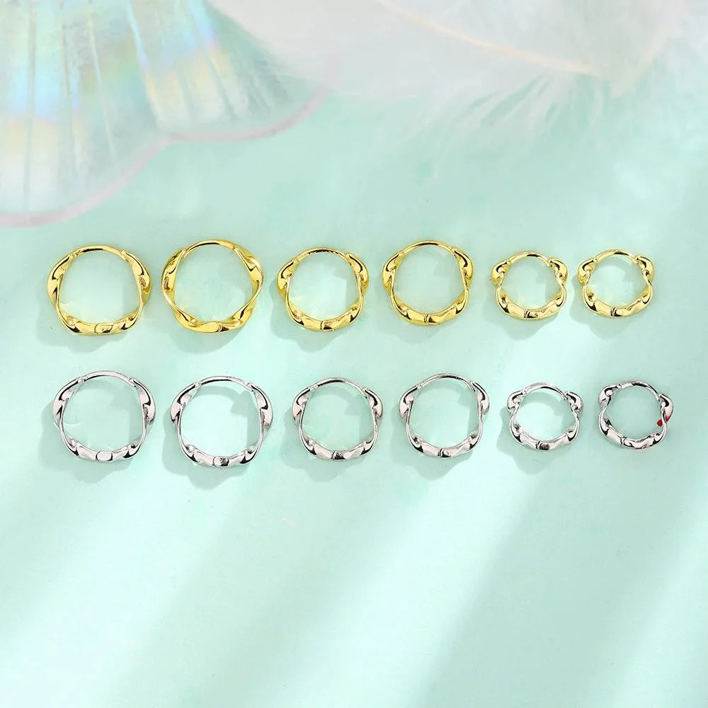 PENDRA Hoop Mobius Sterling Silver Earrings