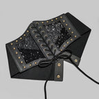 PENDRA Galaene Leather Lace Gothic Corset Belt