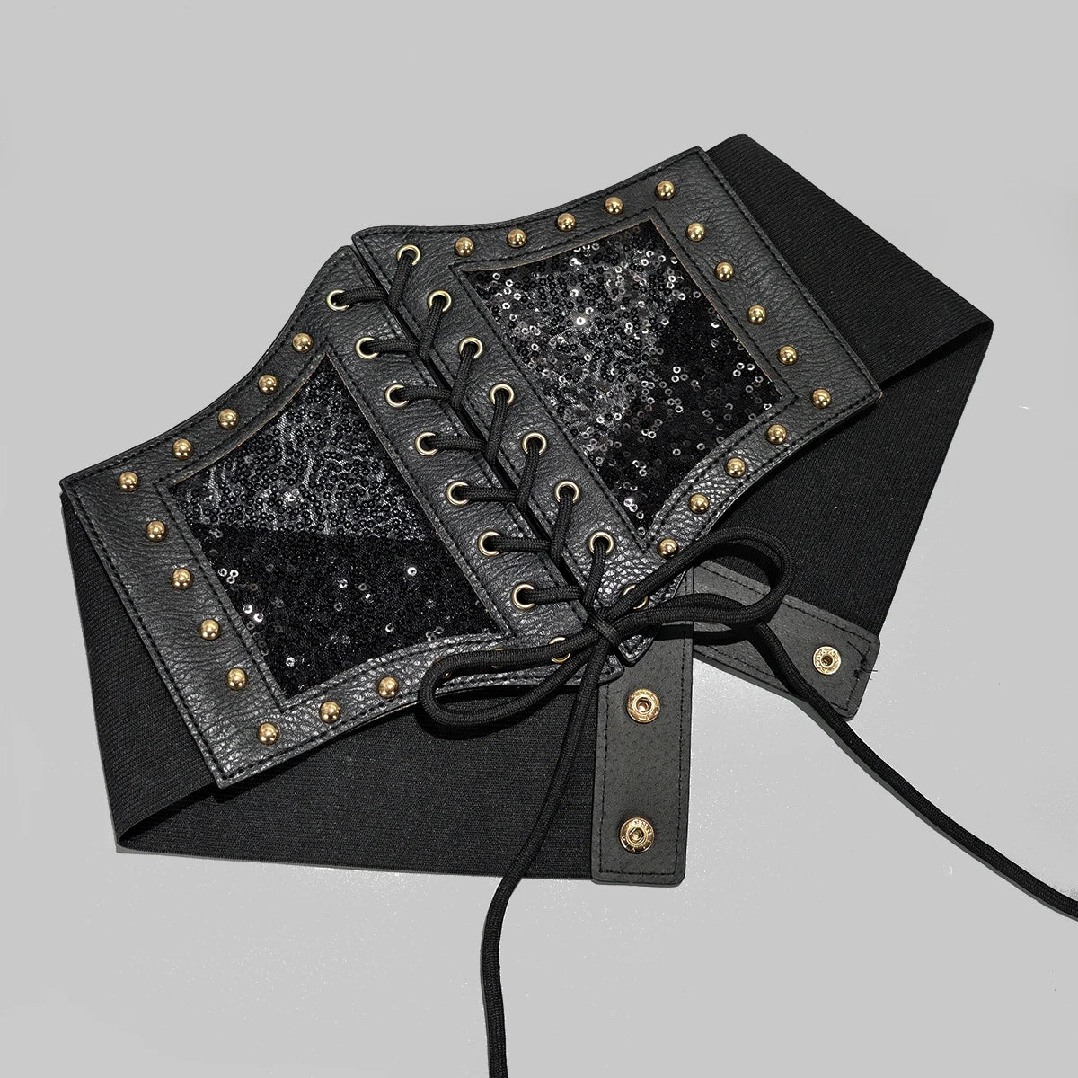 PENDRA Galaene Leather Lace Gothic Corset Belt