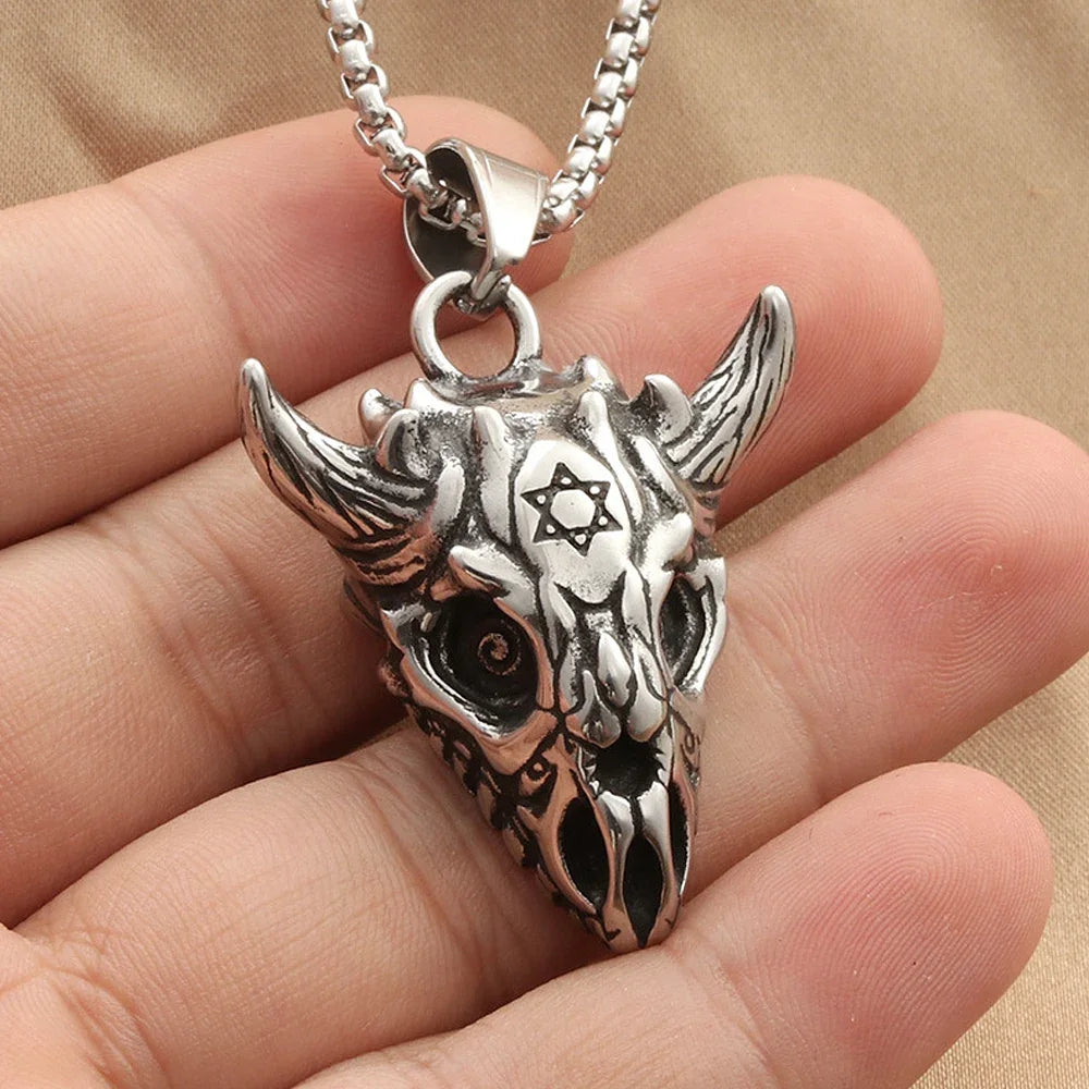 PENDRA Goathead 316L Stainless Steel Goat Head Pendant
