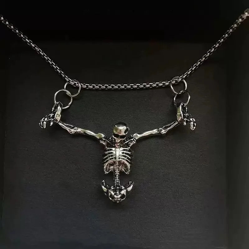 PENDRA Punishedman Gothic Skull Pendant Necklace