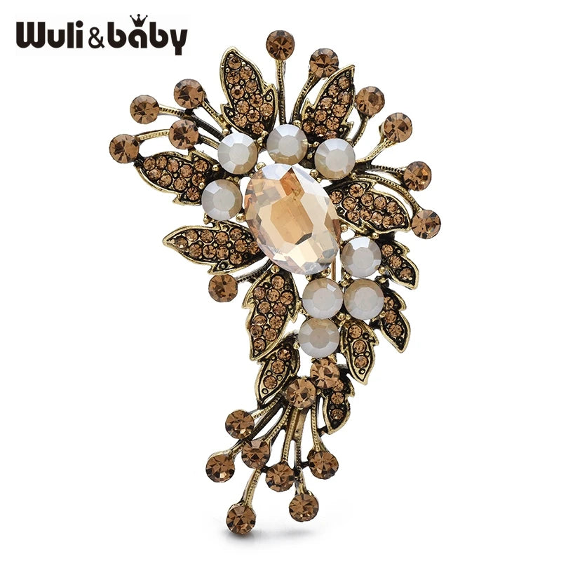 PENDRA Floravintage Vintage High-Quality Flower Brooch