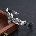 PENDRA Raven Rune Stainless Steel Viking Bracelet