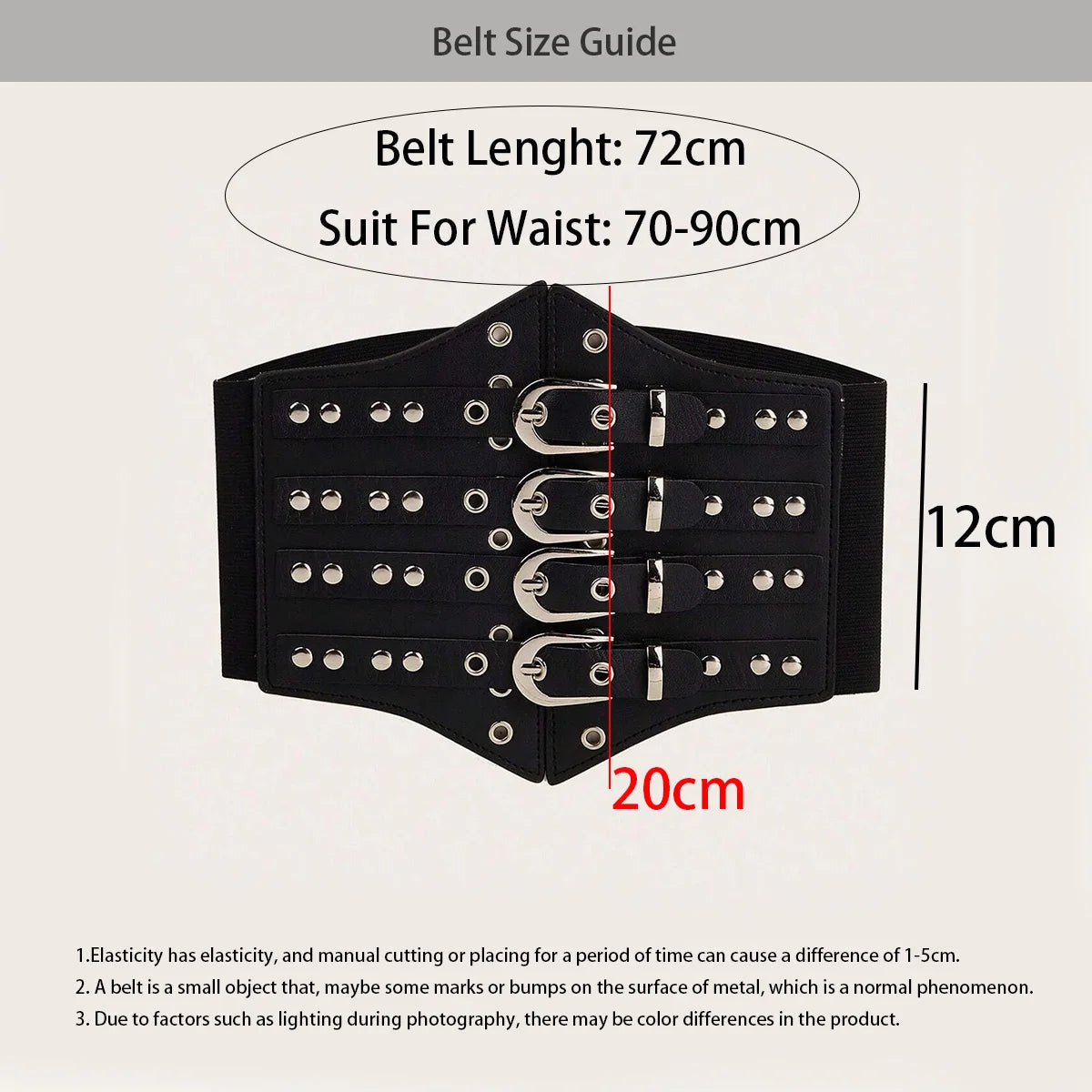 PENDRA Koraessa Leather Black Punk Corset Belt