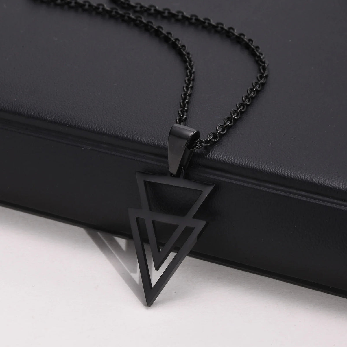 PENDRA Triangle Hollow Pendant Necklace