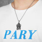 PENDRA Hinduism Ganesha Steel Necklace