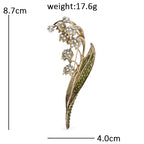 PENDRA Lilia Vintage Rhinestone Lily Flower Brooch