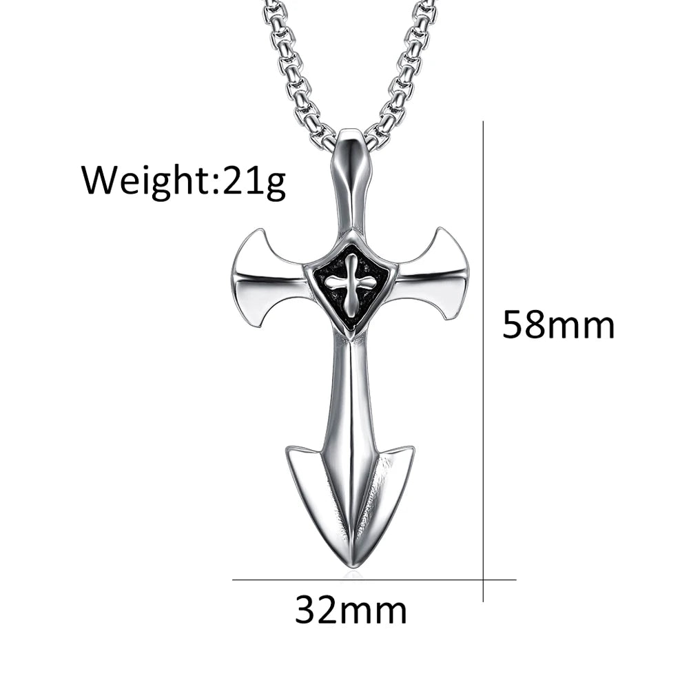 PENDRA Templar Cross Knight Pendant