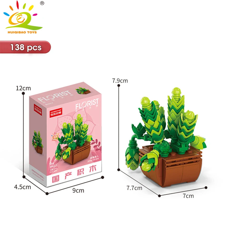 PENDRA Succulent Potted Floral Building Set