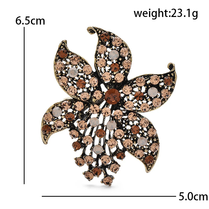 PENDRA Floravintage Vintage Luxury Flower Brooch