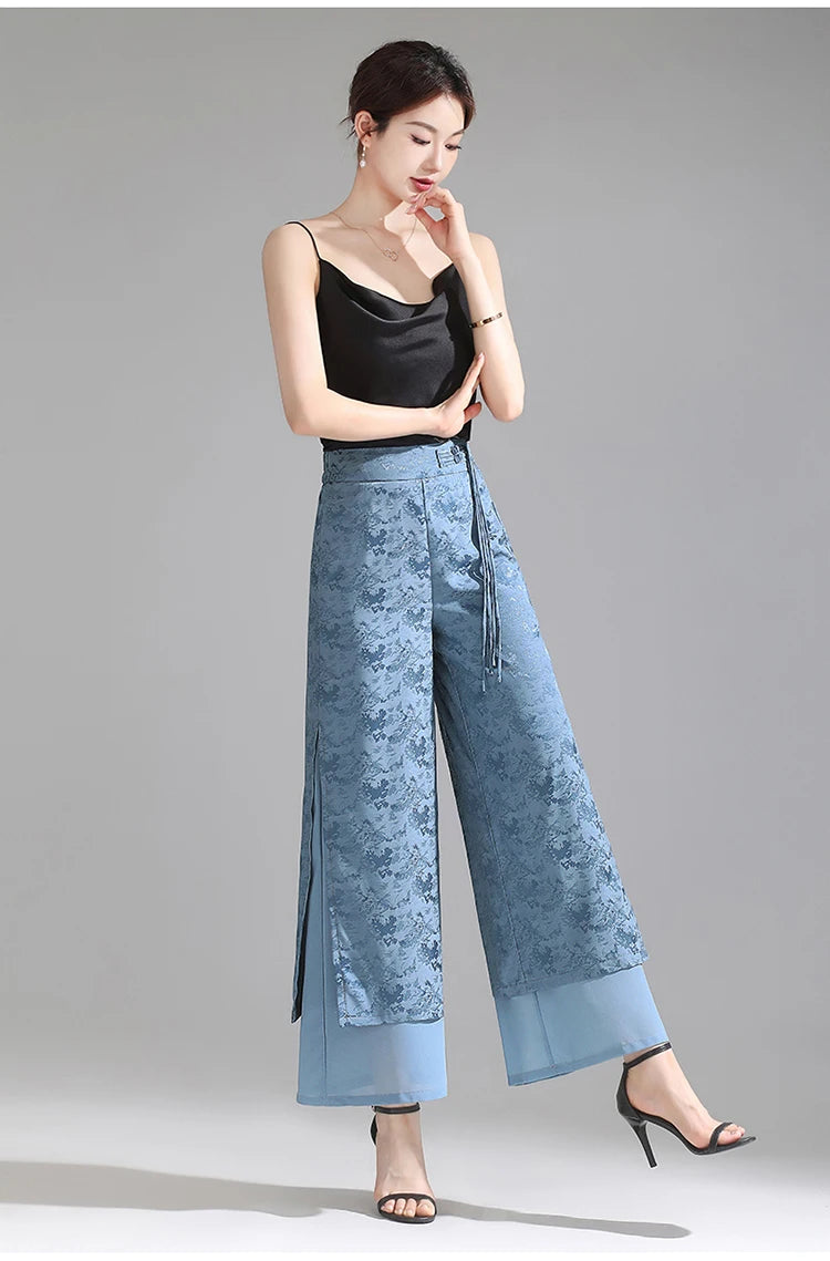 PENDRA Chiffon Wide Trousers Pants
