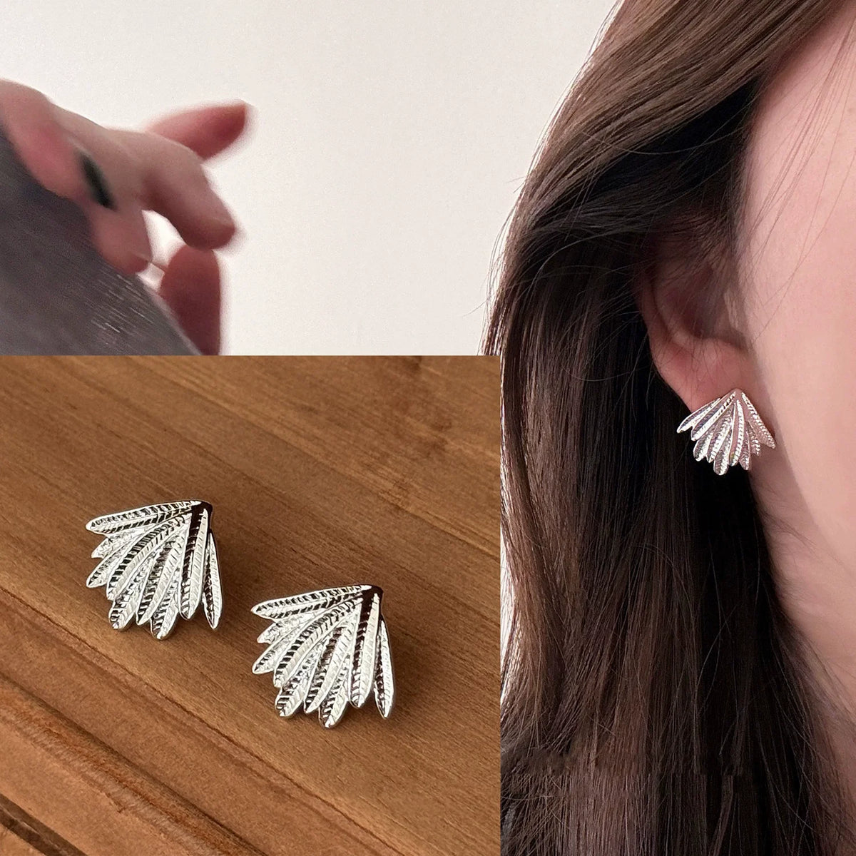 PENDRA Liquid Lava Sterling Silver Earrings