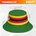 Zimbabwe Fisherman Hats Custom Made Name Team Logo Bucket Cap Zwe Country Travel Yezimbabwe Nation Zimbabwean Flags Headgear