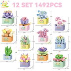 PENDRA Succulent Potted Floral Building Set