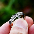 PENDRA Crowrune Nordic Viking Crow Ring