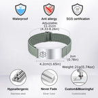 Medical Alert Bracelet for Men Women,Personalized Stainless Steel Elastic Strap Wristband,Gifts for Family Grandparents Patient
