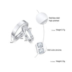 Silver Color Wedding Ring for Men Women,Never Fade Stainless Steel Engagement Ring,Stylish Couple Ring Gift