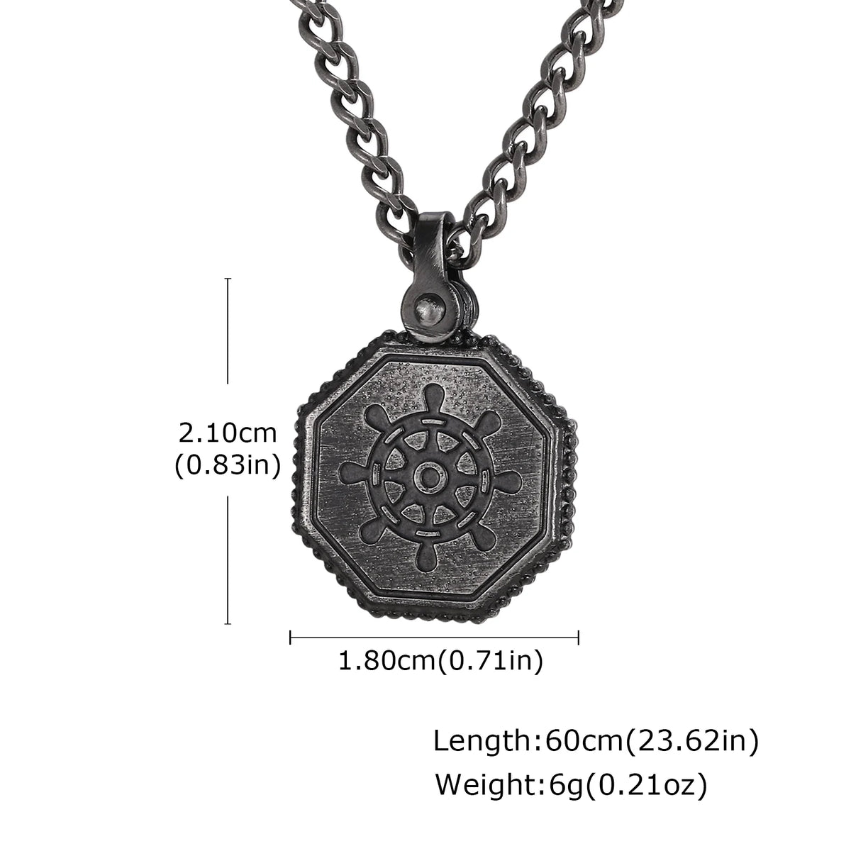 PENDRA Ship Wheel Pendant Necklace