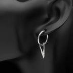 Stainless Steel Triangle Geometry Hoop Earrings For Men Women Gothic Pop Silver Color Hip hop Drop Earring Punk Party Jewelry