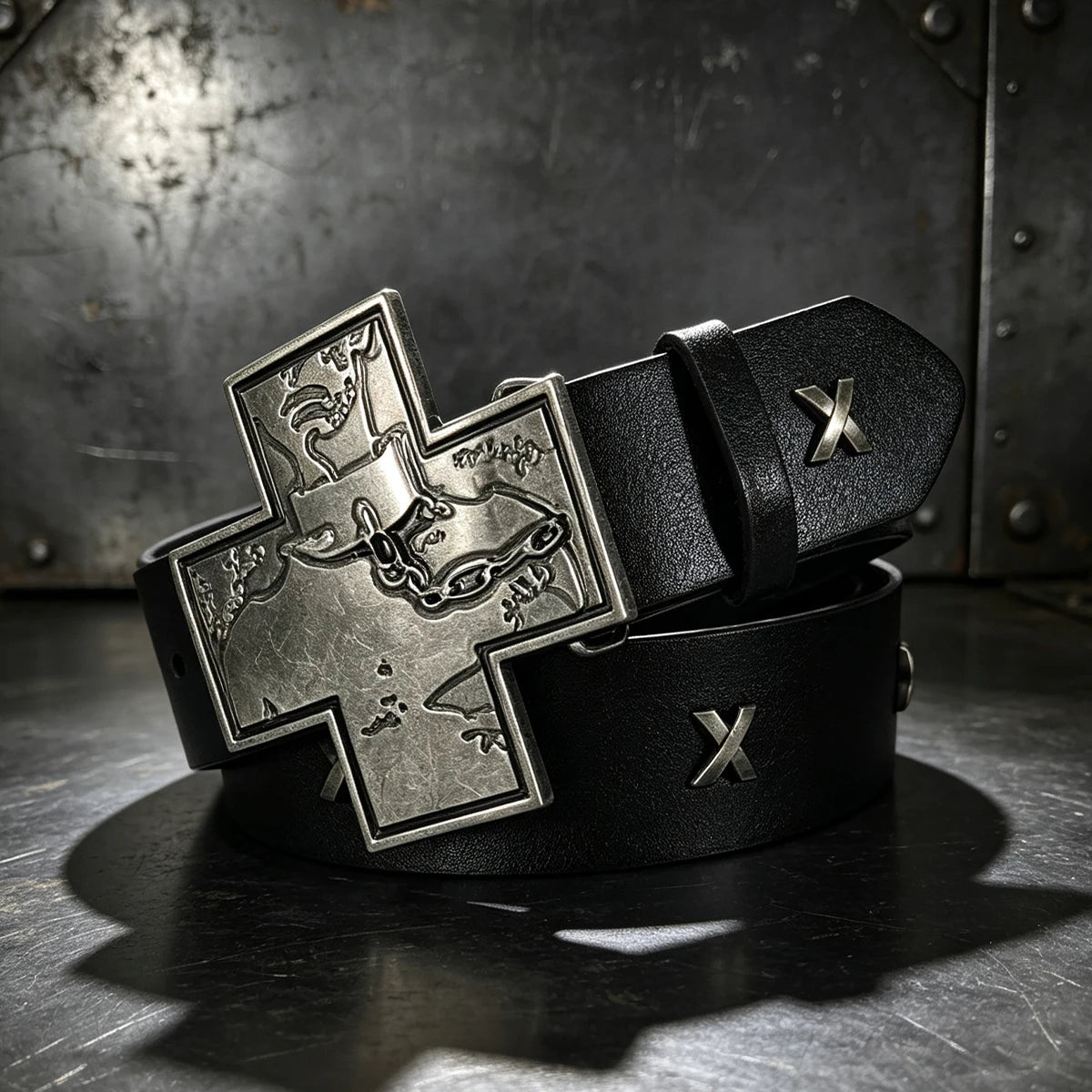 PENDRA Lunayne Metal Rivet Studded Gothic Belt