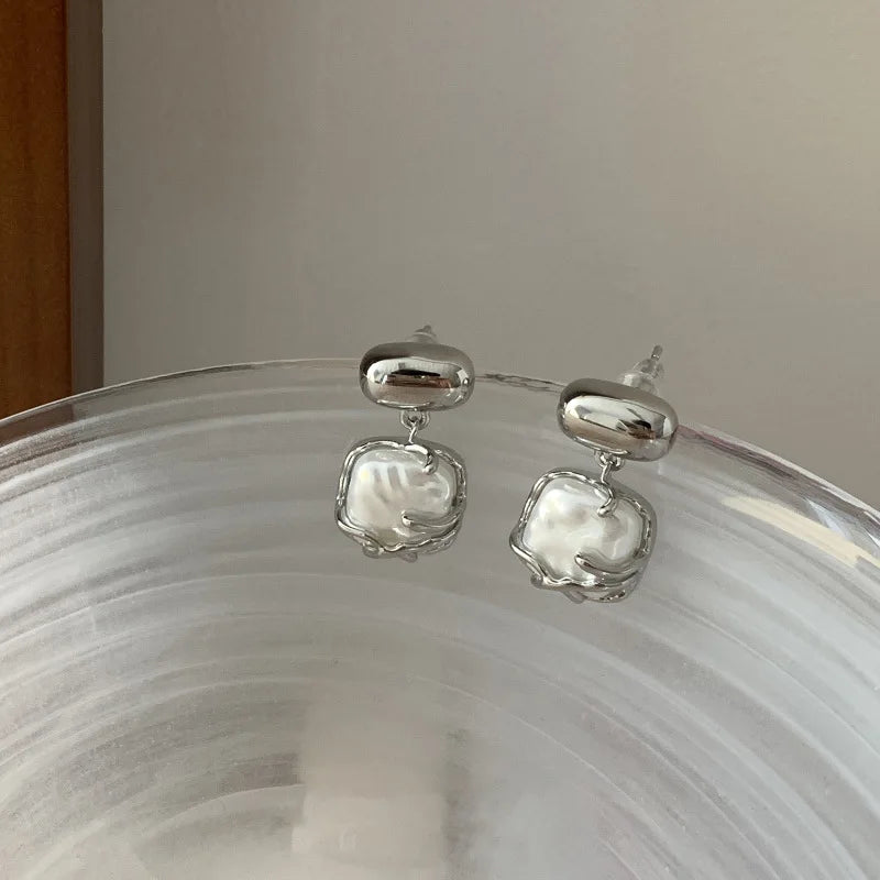 PENDRA Liquid Lava Sterling Silver Earrings