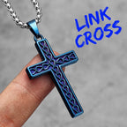 PENDRA Muticolor Religon Cross Steel Necklace