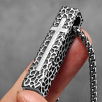 Texture Cross Men Necklaces Stainless Steel Pendant Chain Women Fashion Retro Jewelry Punk New In Accessories Gifts Wholesale