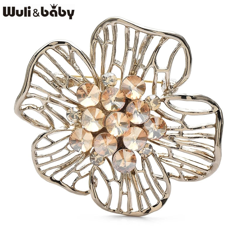 PENDRA Florahollow Hollow-Out Flower Brooch