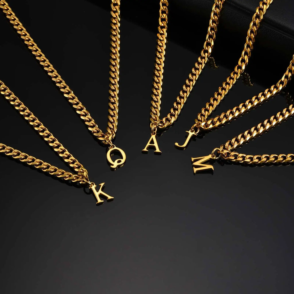 PENDRA Alphabet Initial Chain Necklace
