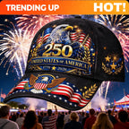 USA 250Th Anniversary Celebration Baseball Cap - Special Edition for Independence Day, Adjustable Retro Style Cap, Holiday