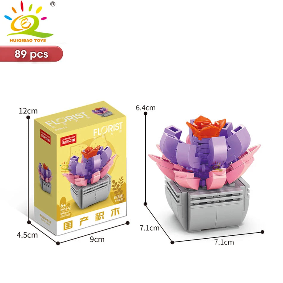 PENDRA Succulent Potted Floral Building Set