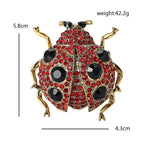 PENDRA Jewel Beetle Rhinestone Insect Brooch