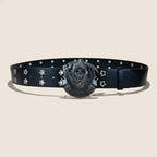 PENDRA Rheaine Leather Punk Hollow Belt