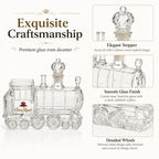 Crown Royal Train Shaped Glass Decanter 350ml Whiskey Bourbon Brandy Bottle Barware Collector Gift